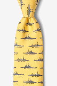 Yellow U.S. Battleship Tie