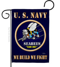 Sea Bees Armed Forces Military Navy Decor Flag