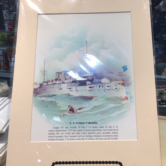 USS COLUMBIA PRINT