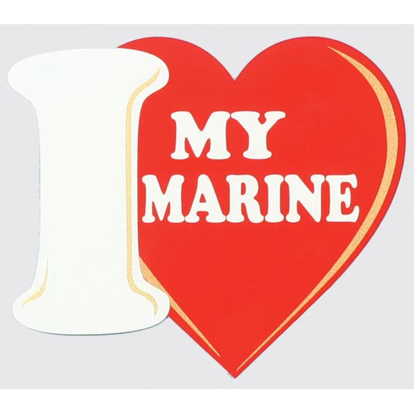 Marine I Love My Marine Decal