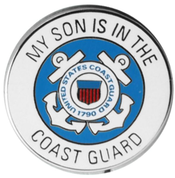 My Son is in the Coast Guard Round Lapel Pin