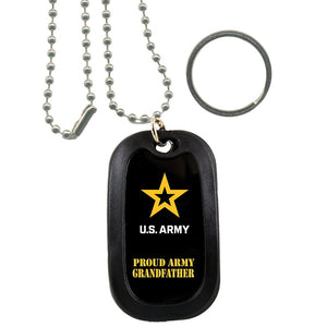 Army Proud Grandfather Dog Tag