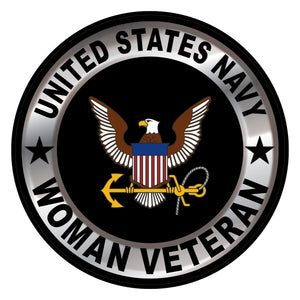 U.S. Navy Icon Woman Veteran Sticker