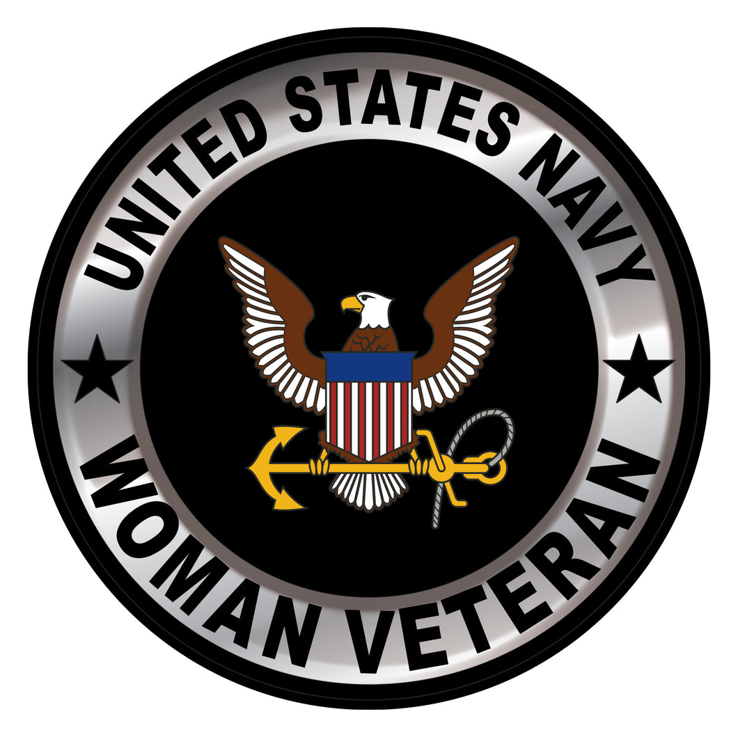 U.S. Navy Icon Woman Veteran Sticker