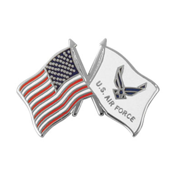 U.S. Air Force and USA Crossed Flag Lapel Pin