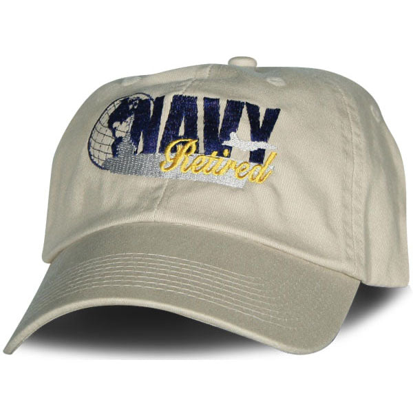 Navy Retired Embroidered Ball Cap