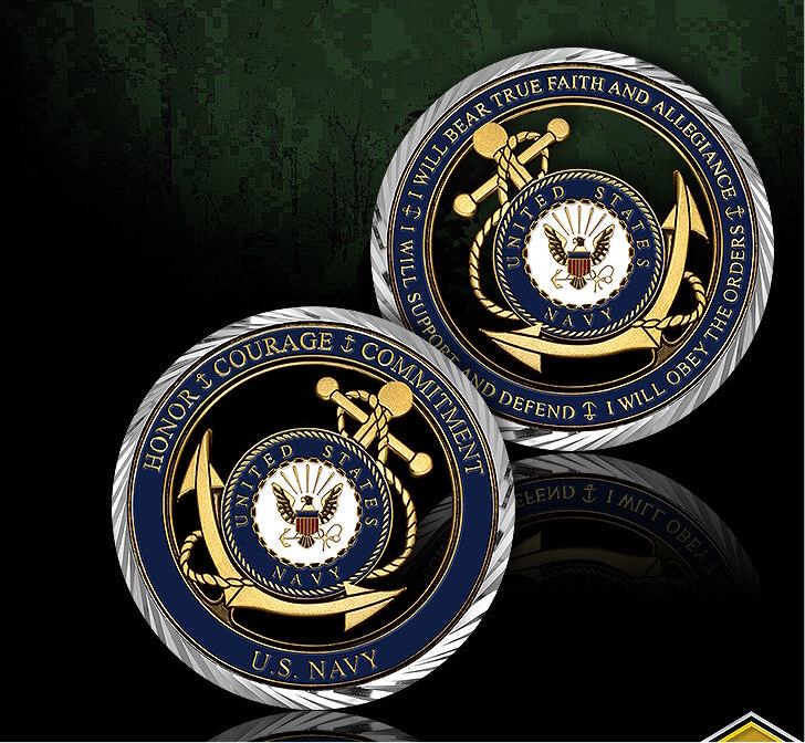 U.S. Navy Core Values Coin
