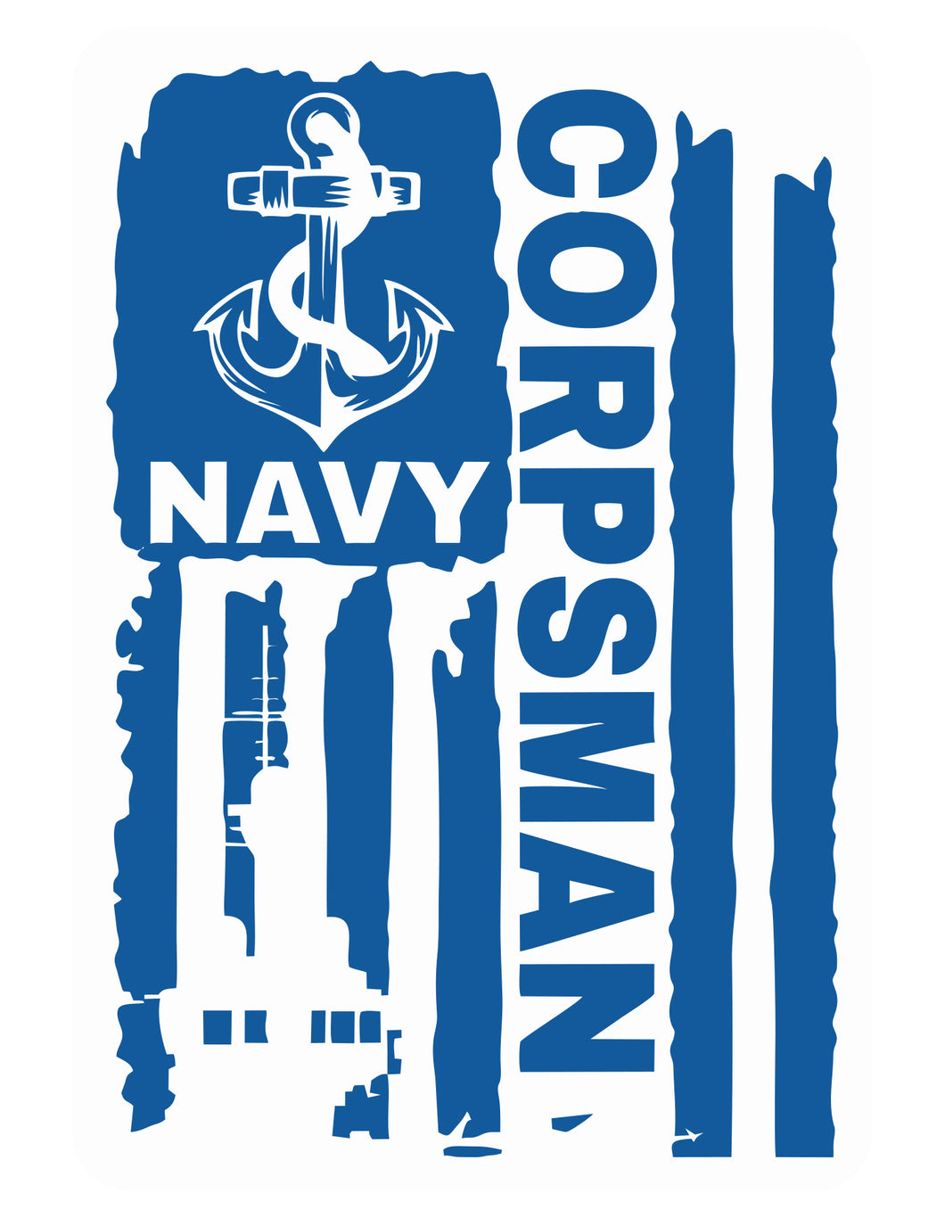 U.S. Navy Corpsman Blue Flag Sticker