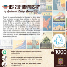Vintage Posters - USA 250th Anniversary 1000 Piece Jigsaw Puzzle