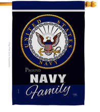 U.S. Navy Proudly Family Armed Forces Military Decor Flag