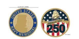 U.S. Navy Memorial 250th Anniversary Coin