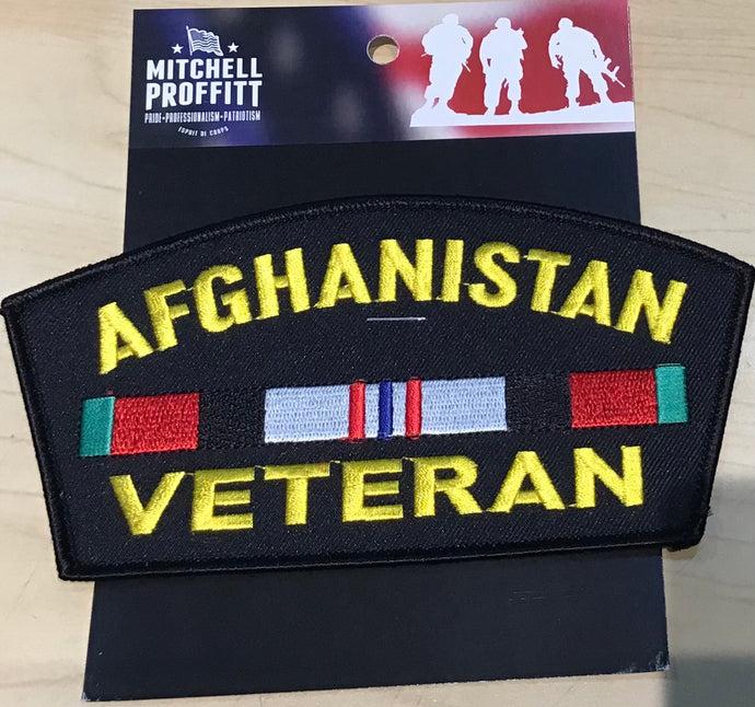 Afghanistan Veteran with Campaign Ribbon Patch