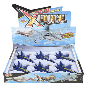 F-18 Blue Angels 6.5" Diecast Pull Back Toy