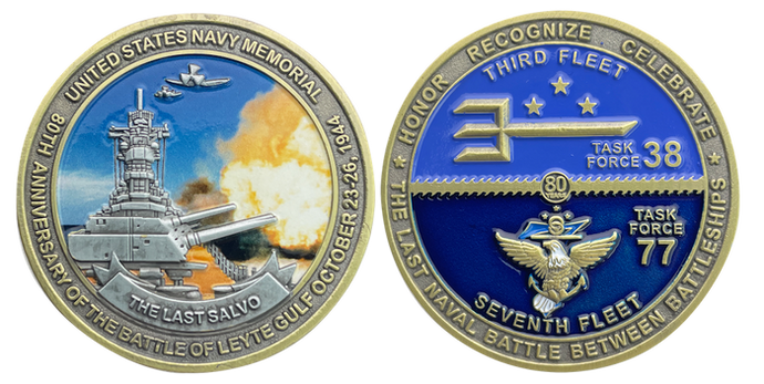 80th Anniversary of the Battle of Leyte Gulf “The Last Salvo” Challenge Coin