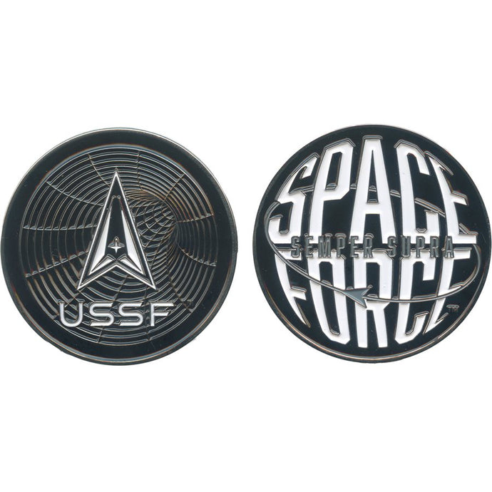 USSF Logo With Globe text Challenge Coin