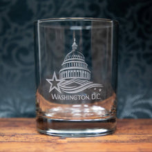 Washington DC Capitol Building Etched Drinkware Barware