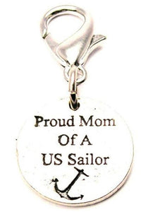 Proud Mom Of A US Sailor Zipper Pull Military Patriotic