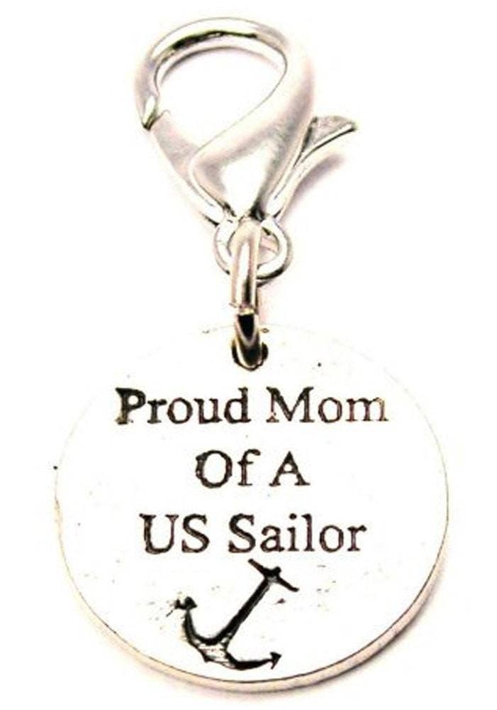 Proud Mom Of A US Sailor Zipper Pull Military Patriotic