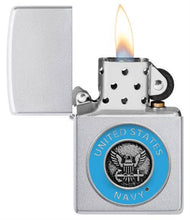 U.S. Navy Satin Chrome Zippo Lighter