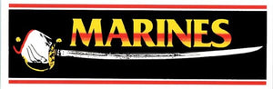 U.S. Marines with White Glove on Sword Bumper Sticker