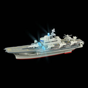 8.5"Diecast Pull Back Aircraft Carrier W/Light & Sound