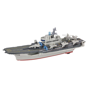 8.5"Diecast Pull Back Aircraft Carrier W/Light & Sound