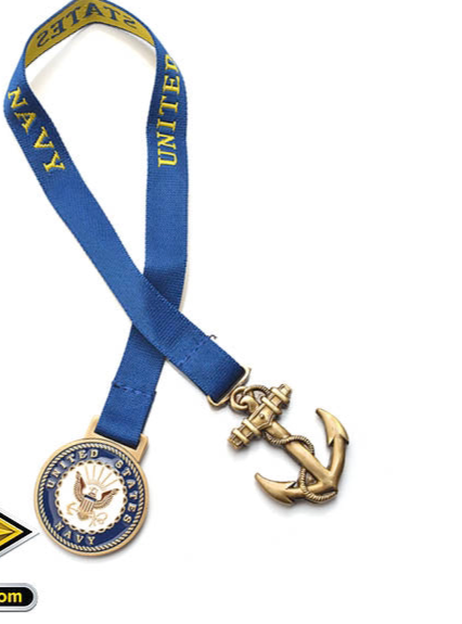 U.S. Navy Bookmark with '12 inch Ribbon