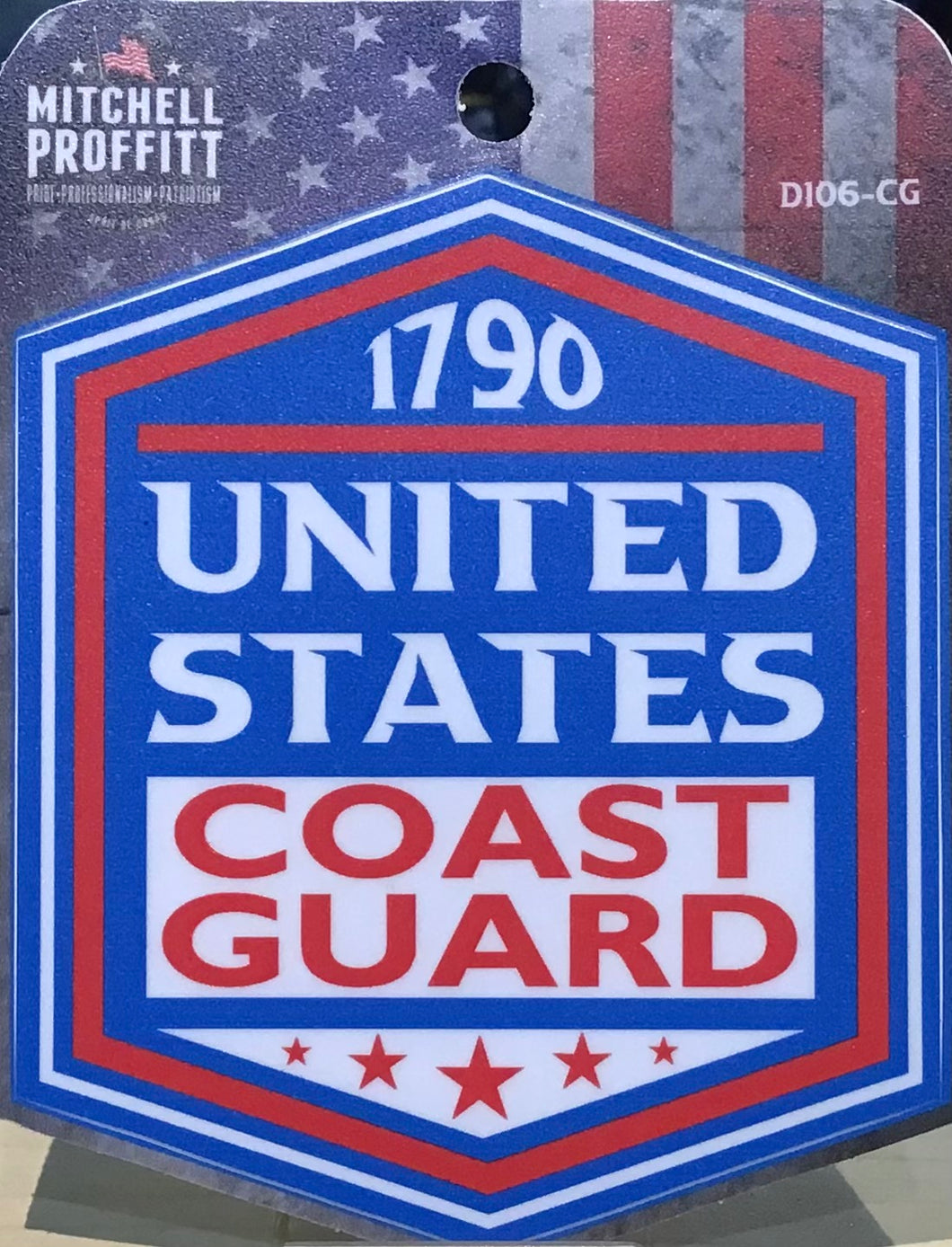 United States Coast Guard 1790 Hexagon Sticker