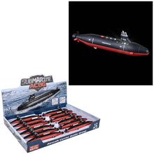 8.5" Diecast Pull Back Submarine With Light And Sound