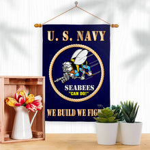 Sea Bees Armed Forces Military Navy Decor Flag