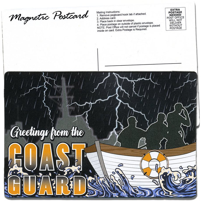 Greetings From The Coast Guard Postcard Magnet
