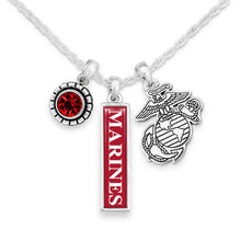 Marines Triple Charm Necklace