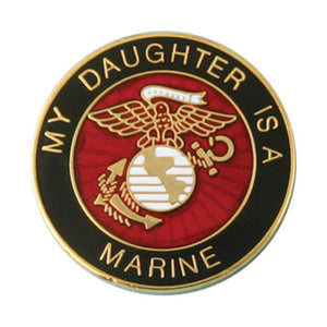 My Daughter is a Marine EGA Round Lapel Pin