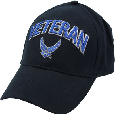 U.S Airforce Veteran Logo 3-D Cap