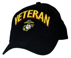 Marine Veteran W/Globe & Anchors 3-D Cap