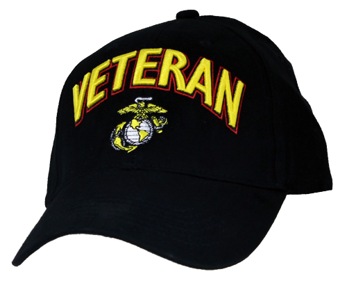 Marine Veteran W/Globe & Anchors 3-D Cap