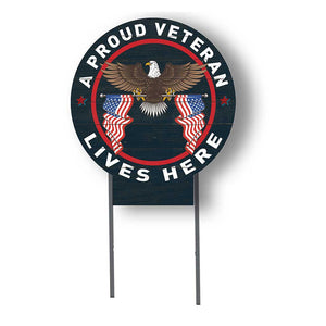 U.S. Veteran 20 x 20 inch Yard Sign - Made In The USA