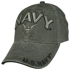 U.S. Navy W/ Logo (WASHED BLK)