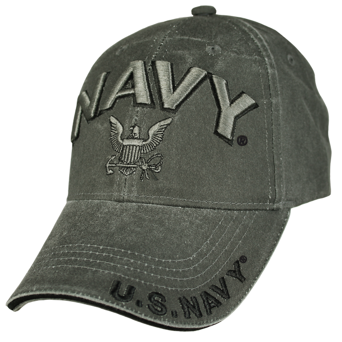 U.S. Navy W/ Logo (WASHED BLK)