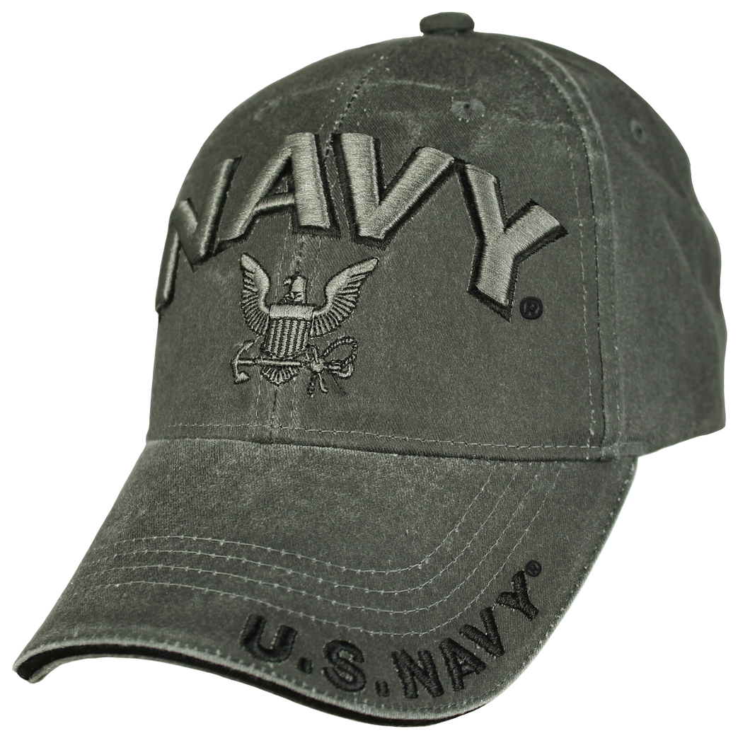 U.S. Navy W/ Logo (WASHED BLK)