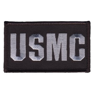 USMC Blk 2 Piece Velcro Patch