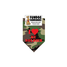 'I Love My Soldier' Dog Bandana