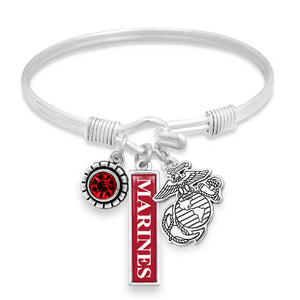 Marines Triple Charm Bracelet