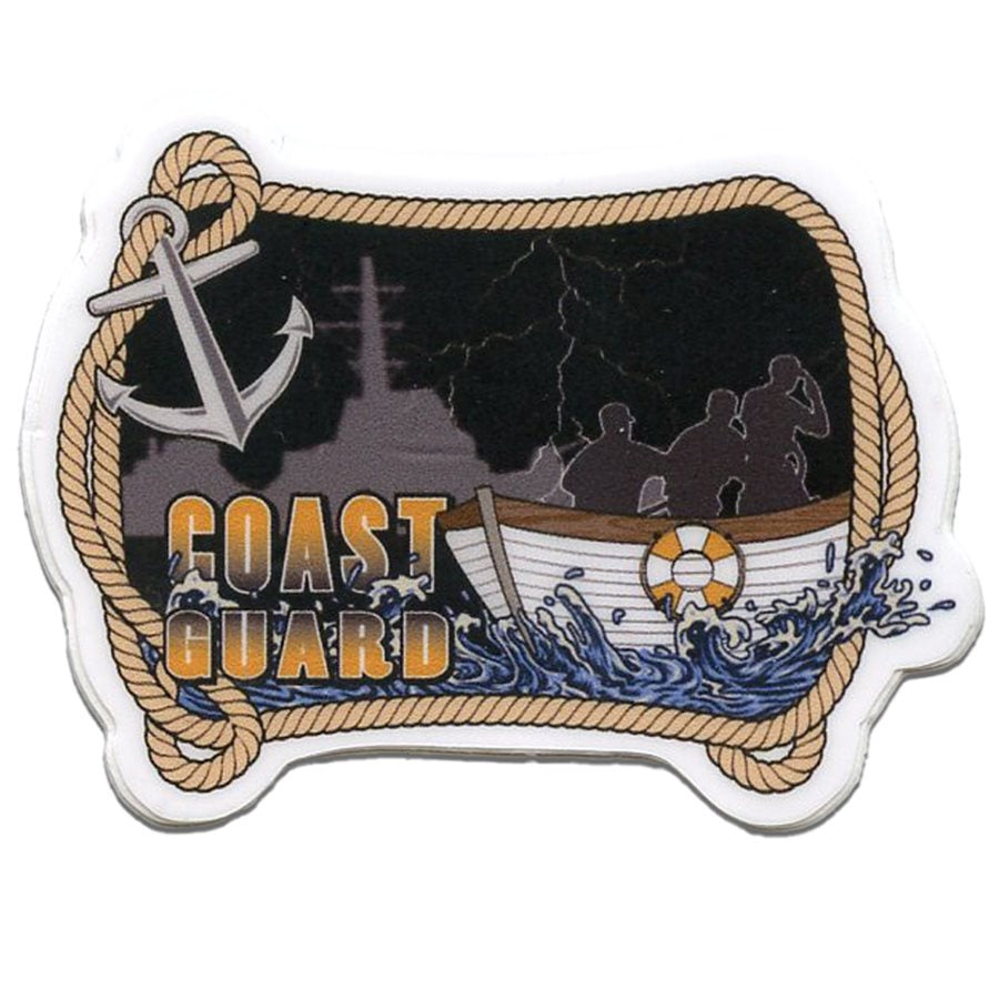 Coast Guard Rescue Boat Mini Decal