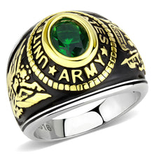 Unisex U.S. Army Emerald Ring