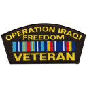 Operation Iraqi Freedom Veteran with Service Ribbon Patch