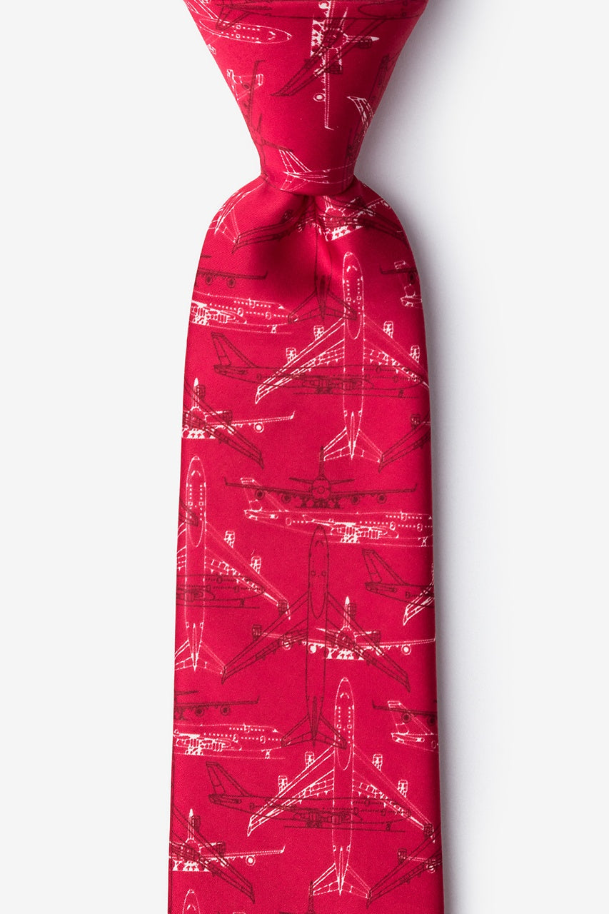 Boeing 747 Tie Red