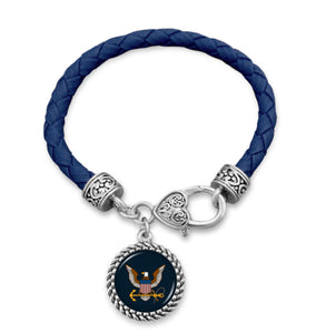U.S. Navy® Leather Bracelet