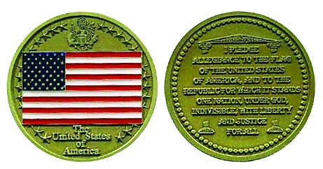 Pledge Allegiance To The Flag Coin