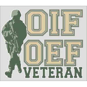 OIF OEF Veteran with Soldier Decal